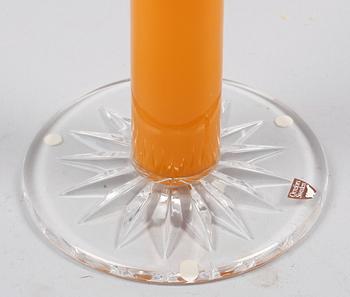 LJUSSTAKE, glas, Orrefors, sent 1900-tal.