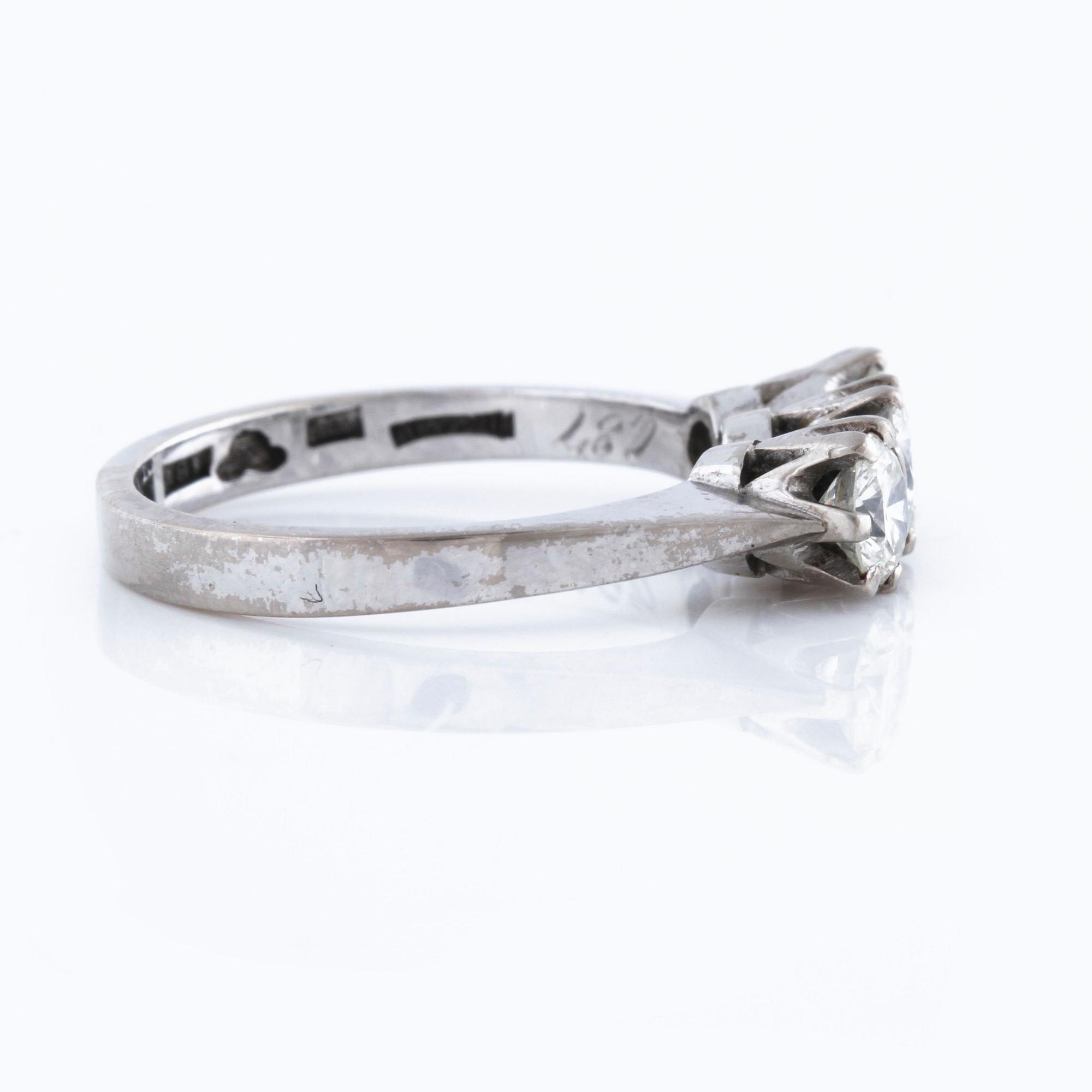 A 0.87 cts brilliant cut diamond ring by Andersons, Västervik, 1973.