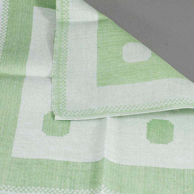 DUKAR, 3 st, SERVIETTER, 10 st, linnedamast, "Pricken", Elsa Gullberg, 1940-tal.