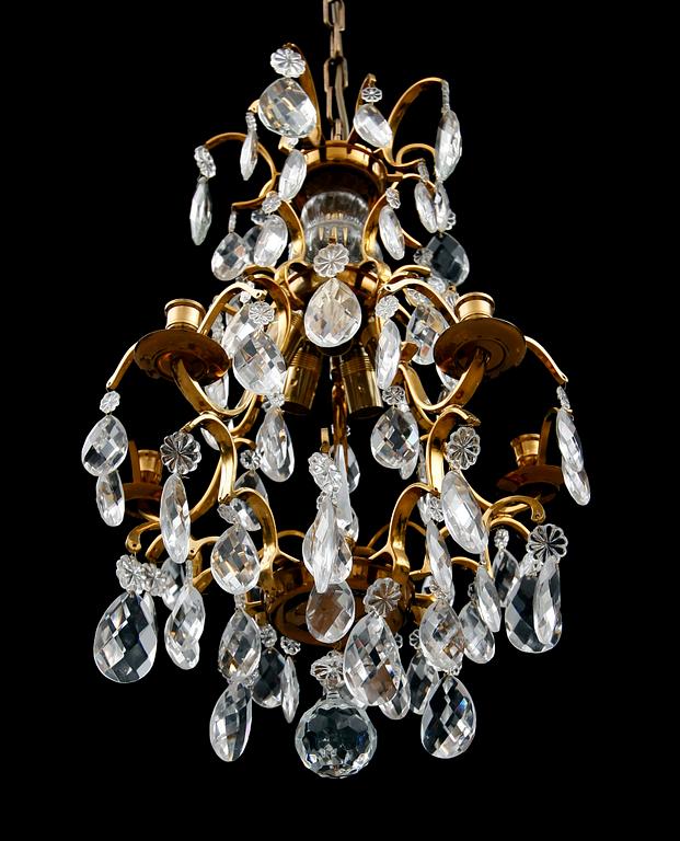 KRISTALLKRONA, barockstil, 2000-tal. Höjd ca 55 cm.