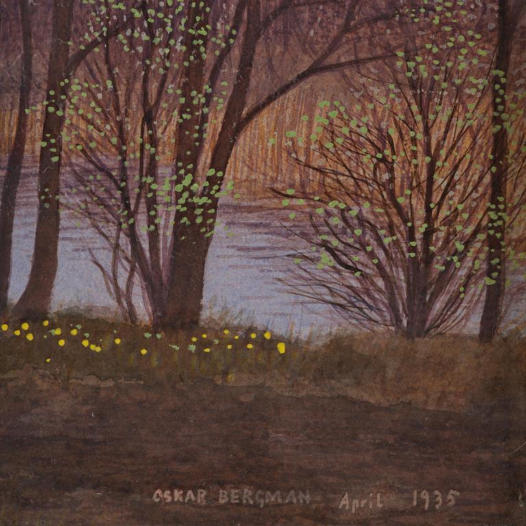 Oskar Bergman, Evening mood by the water.