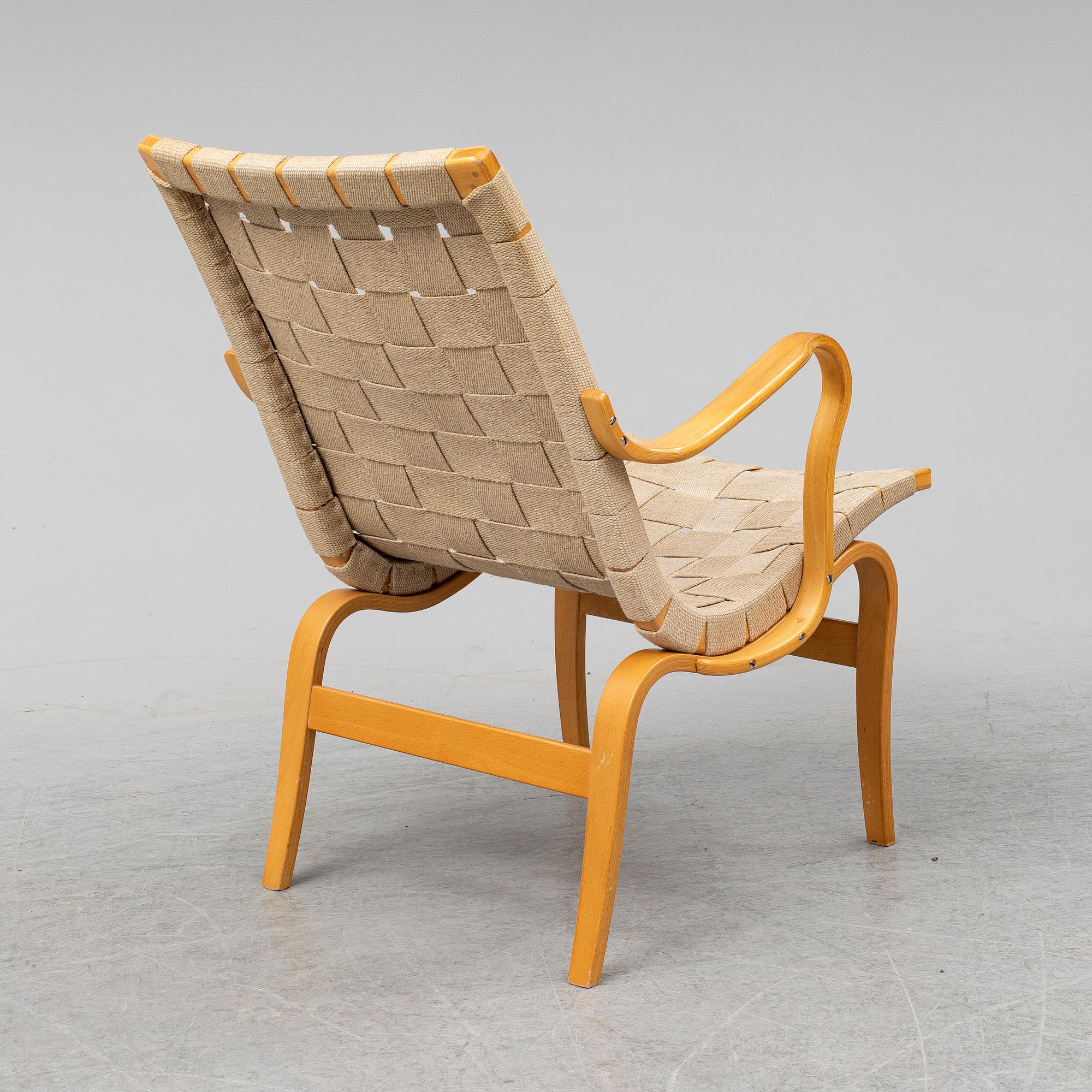 BRUNO MATHSSON, fåtölj, "Eva", Dux.