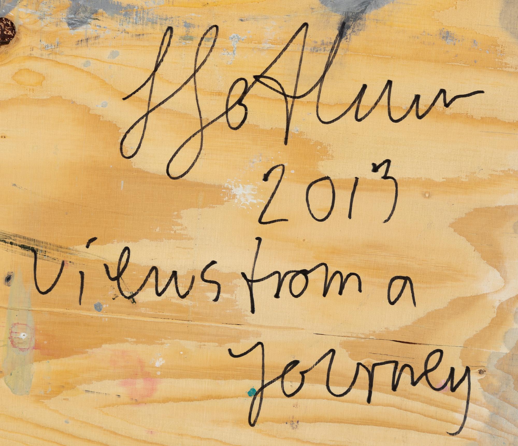 Lukas Göthman, oil/mixed media on panel, signed and dated 2013 verso.