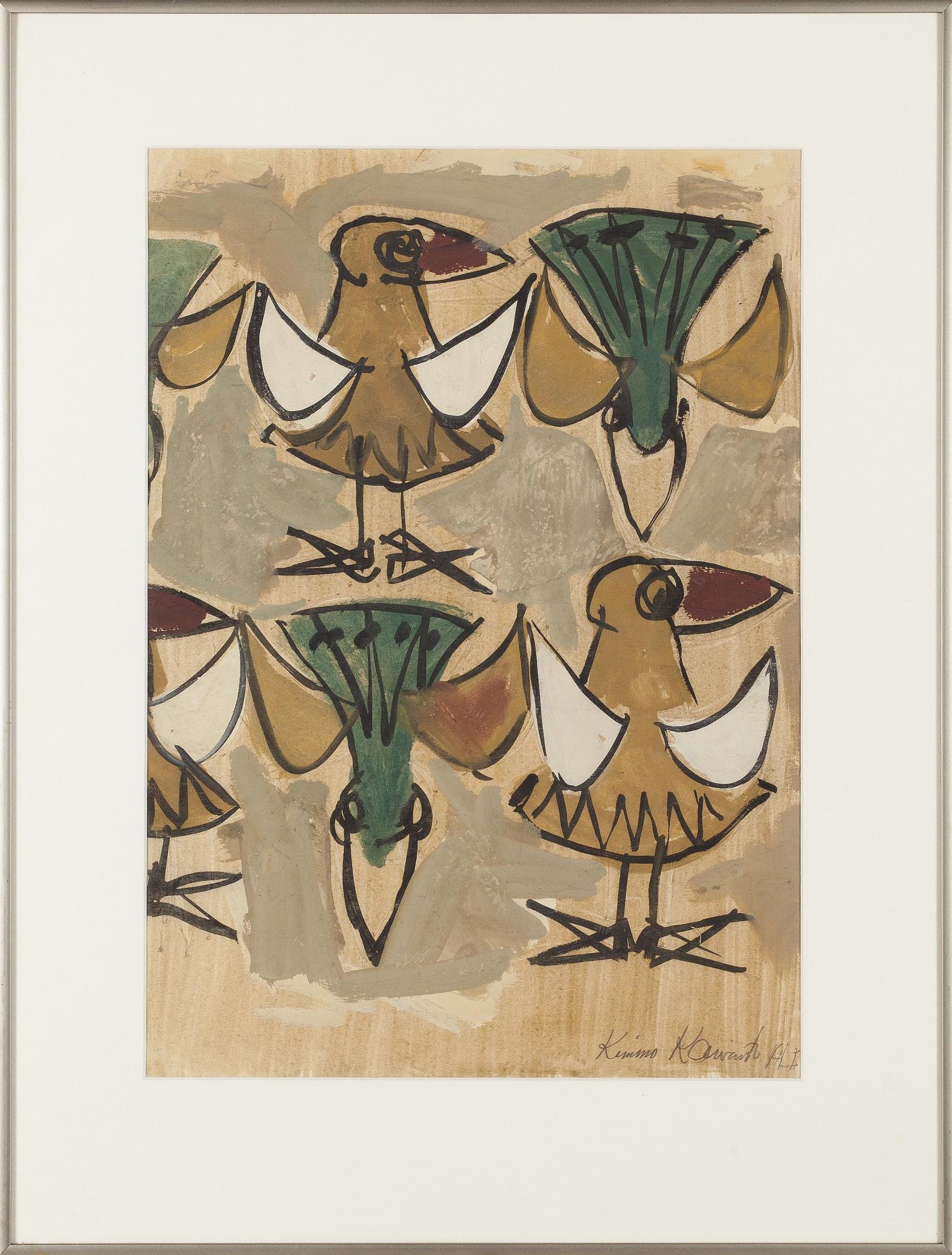 Kimmo Kaivanto, gouache, signed.
