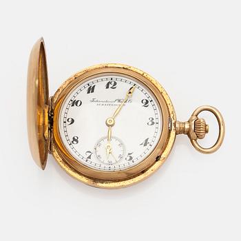 International Watch Co. (IWC),  fickur, 31,5 mm, 14K guld, ankargång, plexiglas.