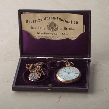 DEUTCHE UHREN-FABRIKATION GLASHÜTTE, pocket watch, 49 mm,