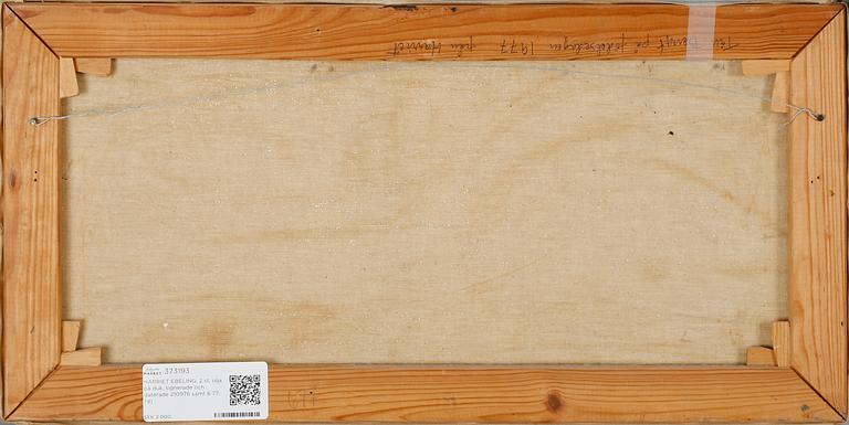 HARRIET EBELING, 2 st, olja på duk, signerade och daterade 210976 samt 6 77.