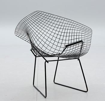 FÅTÖLJ, "Diamond chair" Harry Bertoia. 1900-talets andra hälft.