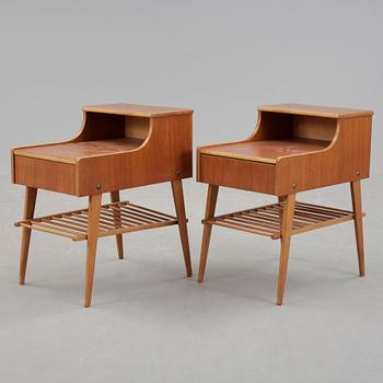 SÄNGBORD, ett par, 1950/1960-tal.