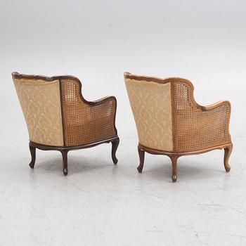 A pair of armchairs, early 20th century.