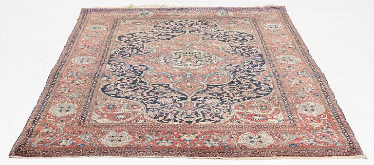 An antique/semi-antique Mobarakeh-Esfahan rug, c. 205 x 144 cm.