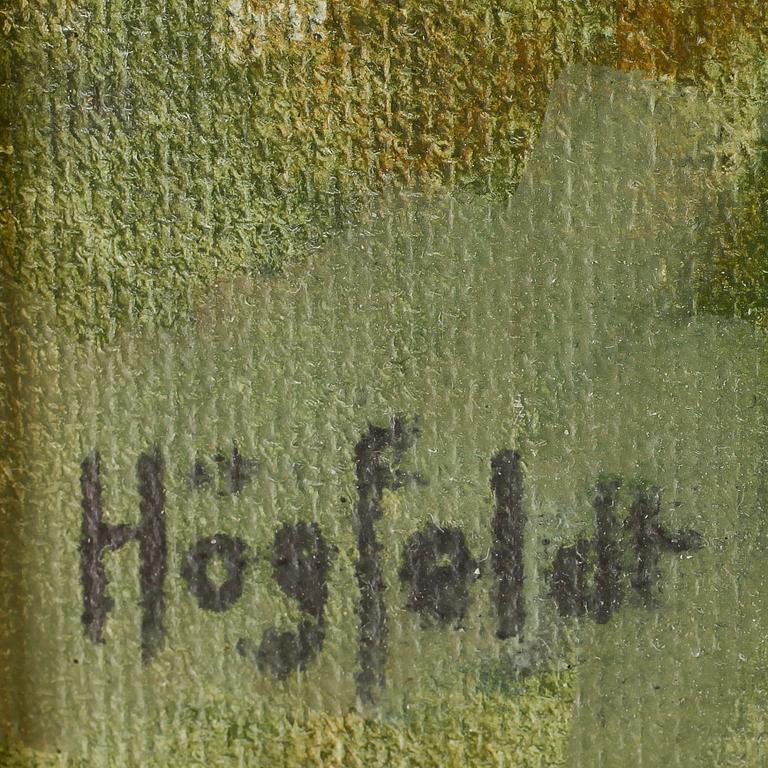 ROBERT HÖGFELDT, oljemålning på pappannå. Signerad.