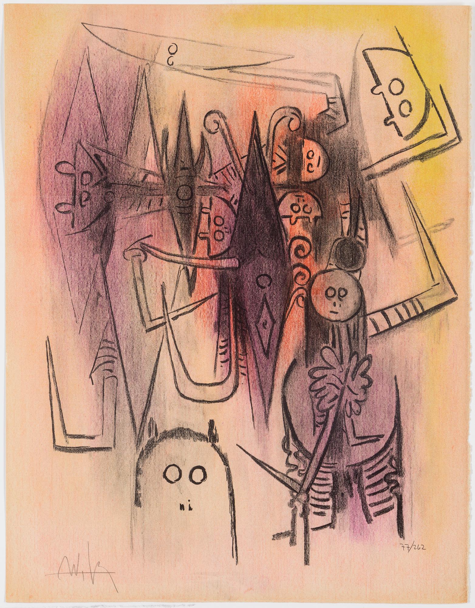WIFREDO LAM, 10 litographs, signed and numbered 77/262.
