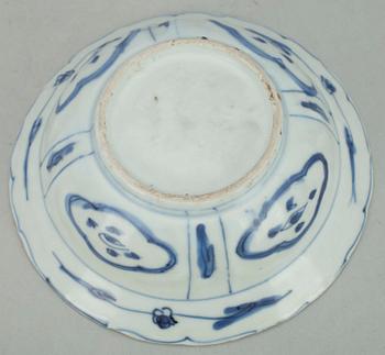 SKÅL, kraakporslin, Kina, Ming dynastin, Wanli (1572-1620).
