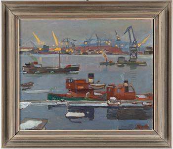 FOLKE PERSSON, oil on panel, signed. Dated 1957 verso.