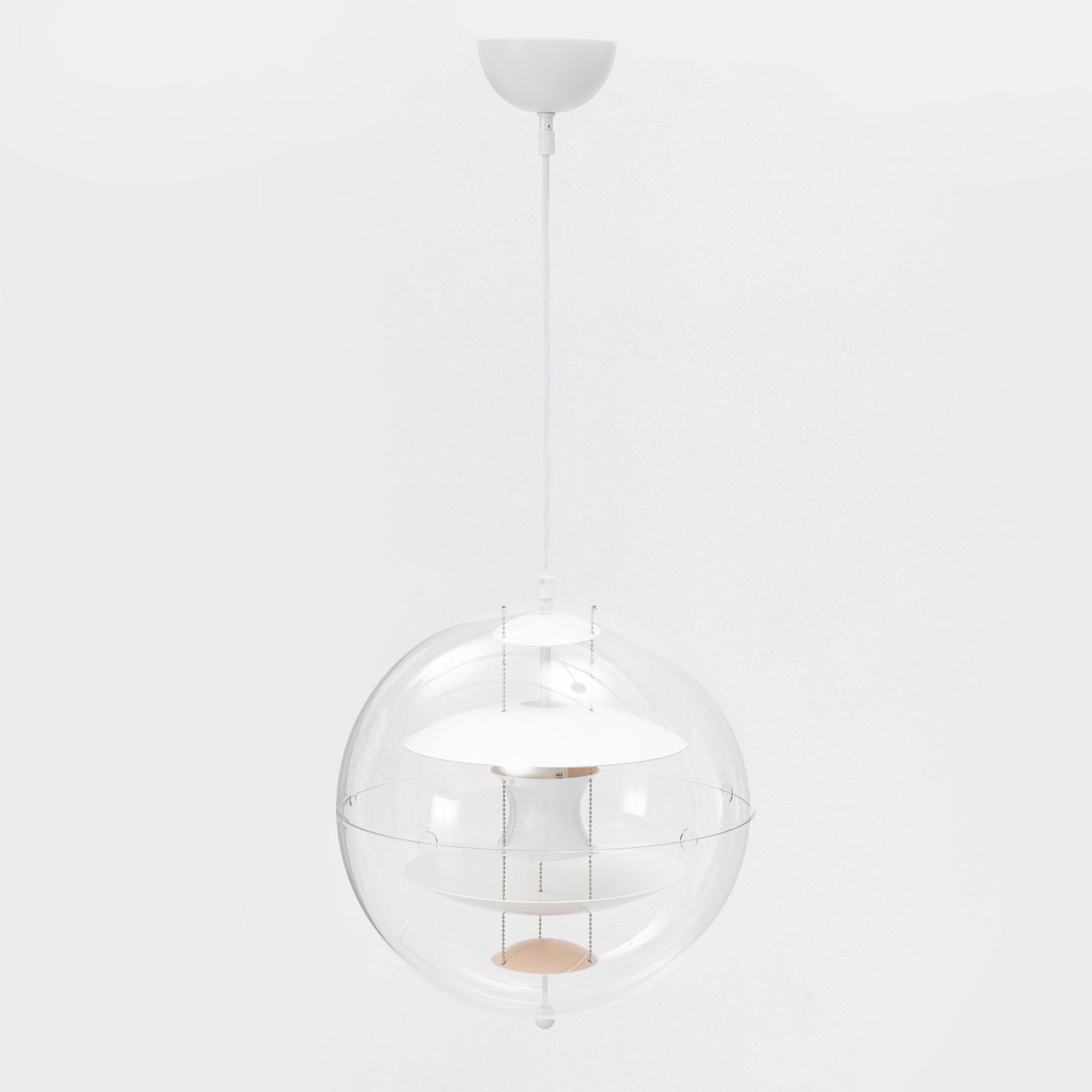 Verner Panton, a 'VP Globe War Peach' ceiling light, Verpan, Denmark, 2021.