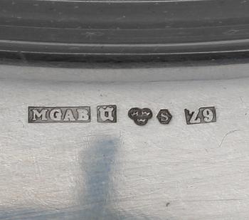 KUVERTTALLRIKAR, 12 st, silver, GAB Uppsala 1974. Tot vikt ca 4530 gram.