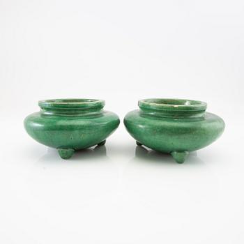 Incense burners 2 pcs Southern China, 19th century.