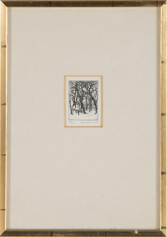 GRAFISKA BLAD, 5 st, etsningar, bl.a Mac Hamilton.