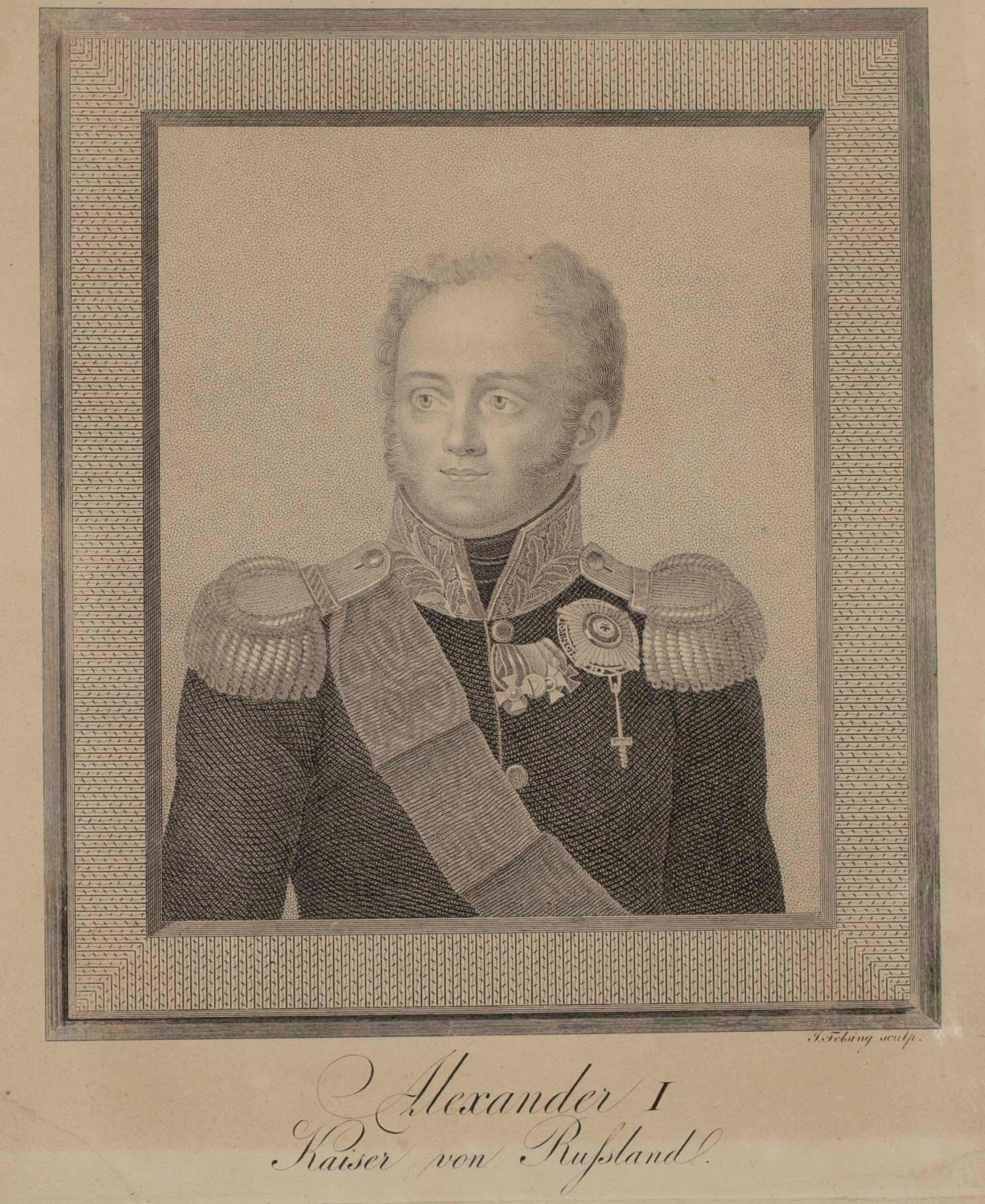 LITOGRAFI, Alexander I av Ryssland, Tyskland 1800-talets början.