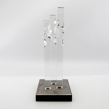 Jan Johansson, sculpture "Metropolis 1" signed and numbered 1/200, Orrefors 1973.