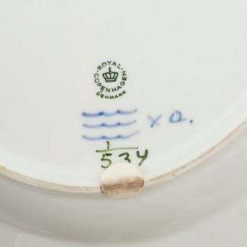 ROYAL COPENHAGEN, a 'Musselmalet' part dinner service, Denmark, second half of the 20th century (81 pieces).