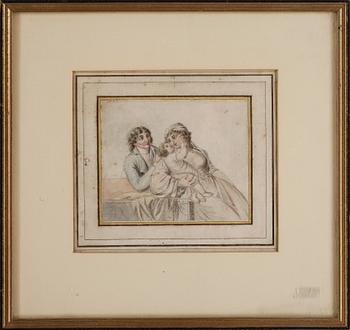 Etienne Gide · ETIENNE GIDE, Tillskriven, teckning, sign och daterad 1802.