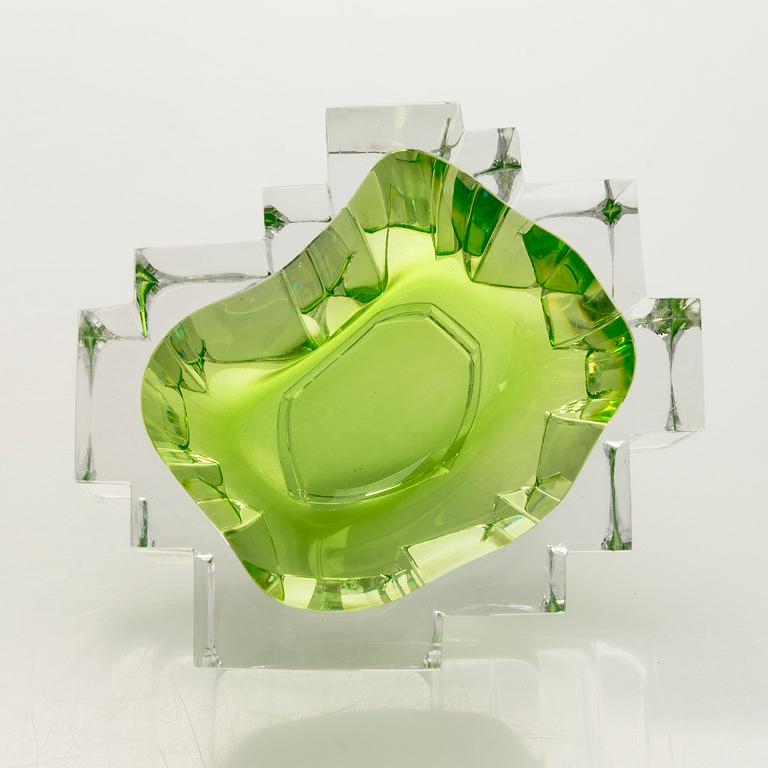 Helena Tynell, skulptur, "Castello", signerad Helena Tynell Riihimäen Lasi Oy.