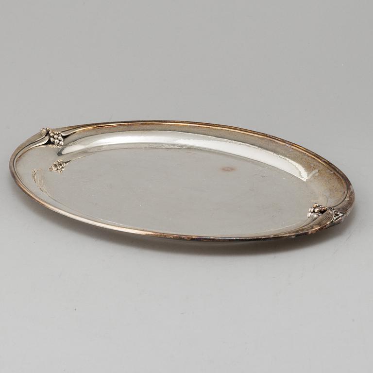 SVEND TOXVAERD, a sterling silver tray, Denmark.