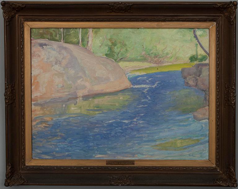 PEKKA HALONEN, olja på skiva, ej sign.