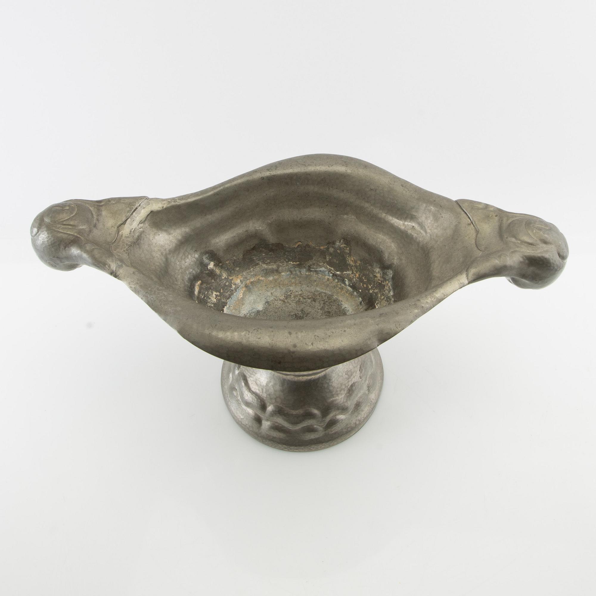 Bowl on foot Jugend early 20th century Denmark.