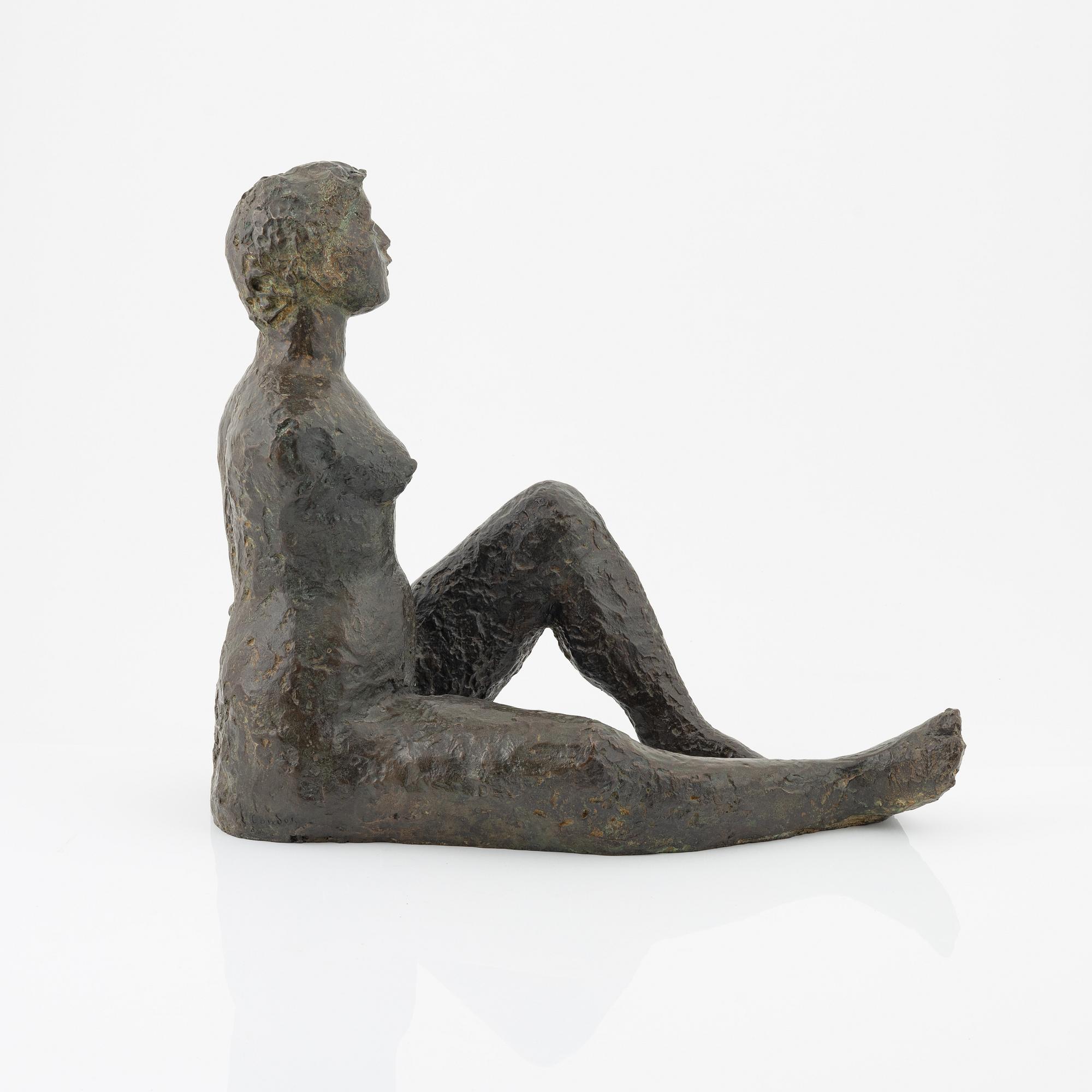Honorio García Condoy, "torso Sentado", 1948, bronze, signered. Height 41 cm. Length 47 cm.