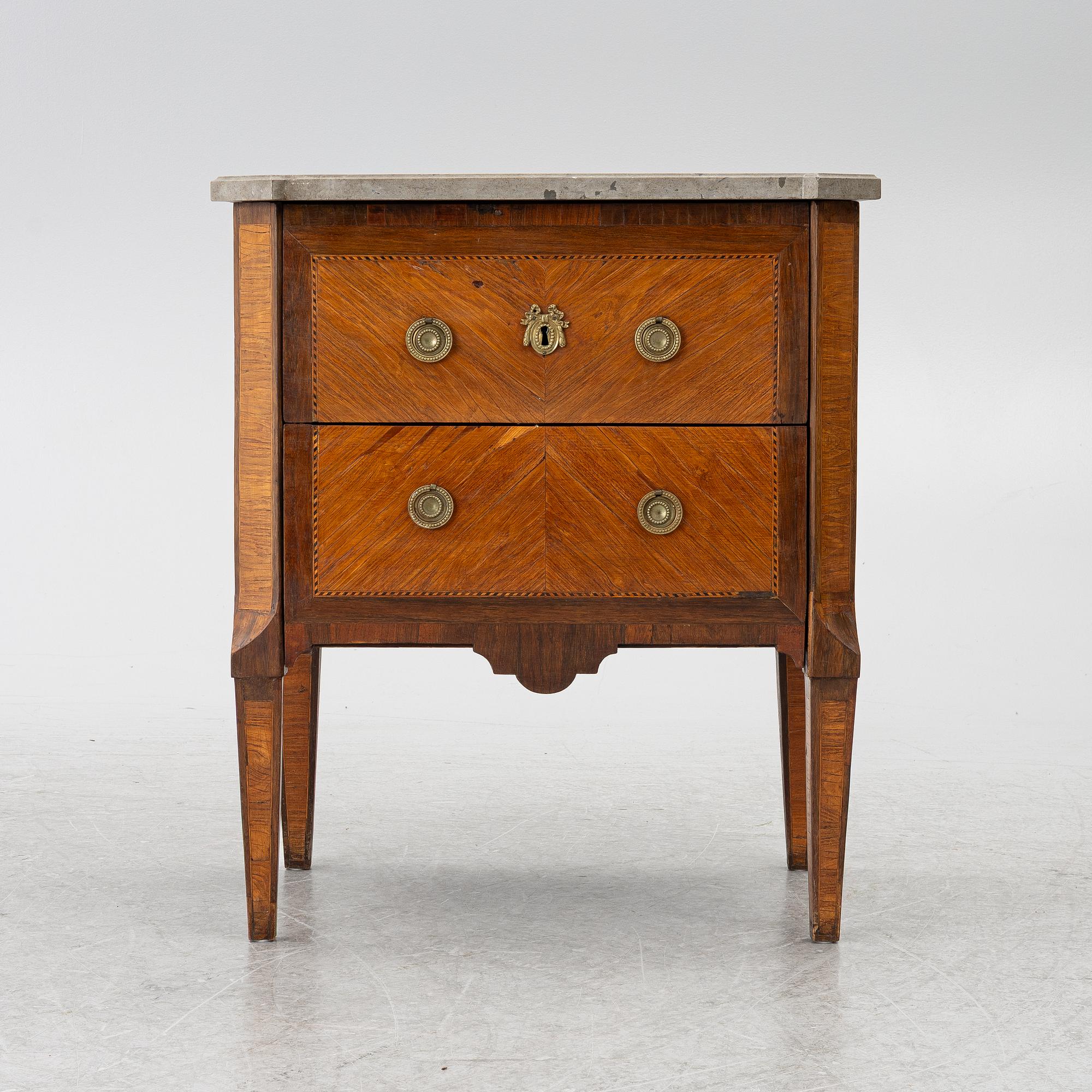 Chest of drawers, Louis XVI style, 19th century.