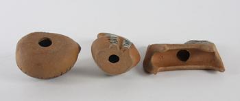 FIGURINER, 3 st, stengods, Lisa Larson, Gustavsberg, osign.