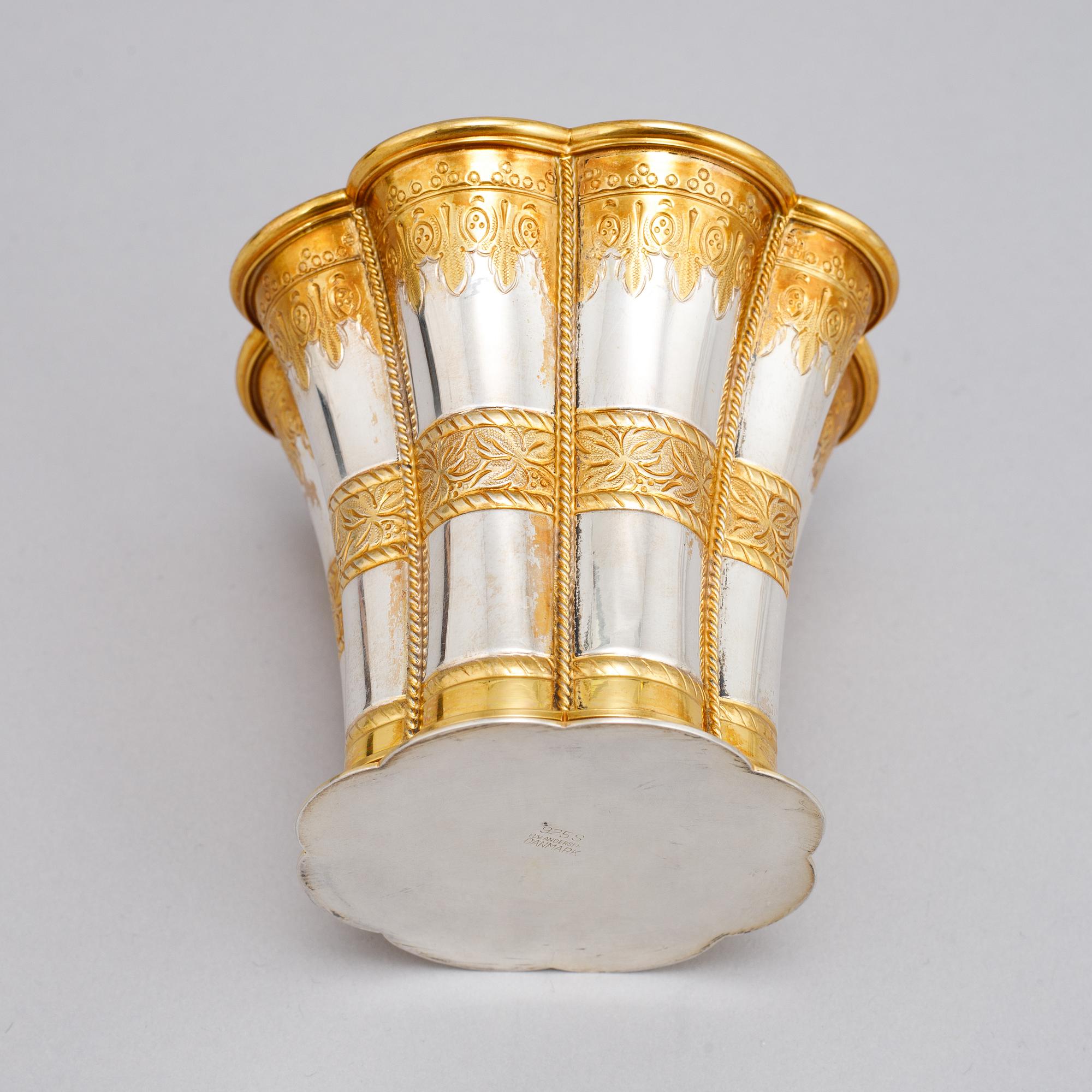 A 'Magrethebæger" silver beaker by Edvard Andersen, Denmark.