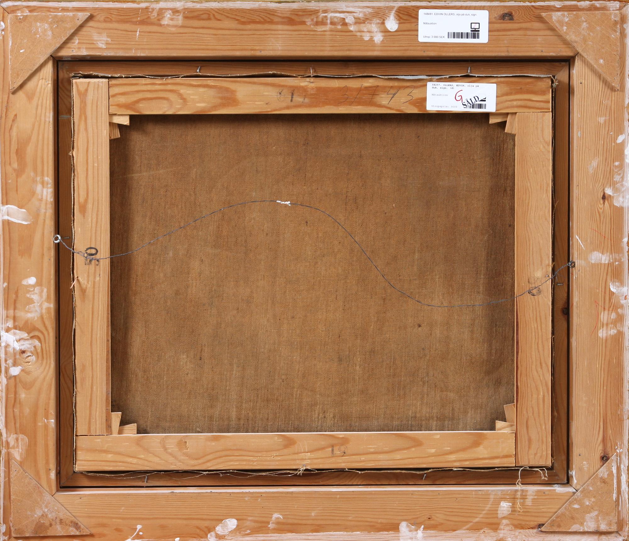 EDVIN OLLERS, olja på duk, sign.