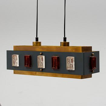 A Swedish ceiling lamp, Einar Bäckström, Malmö, 1960s-70s.
