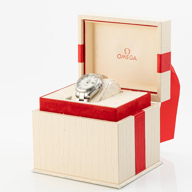 Omega, Seamaster Aqua Terra, Co-Axial, "mother-of-pearl diamond dial", armbandsur, 34 mm.