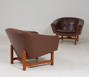 FÅTÖLJER,ett par, "Corona", Lennart Bender för Ulfert, 1960-tal.