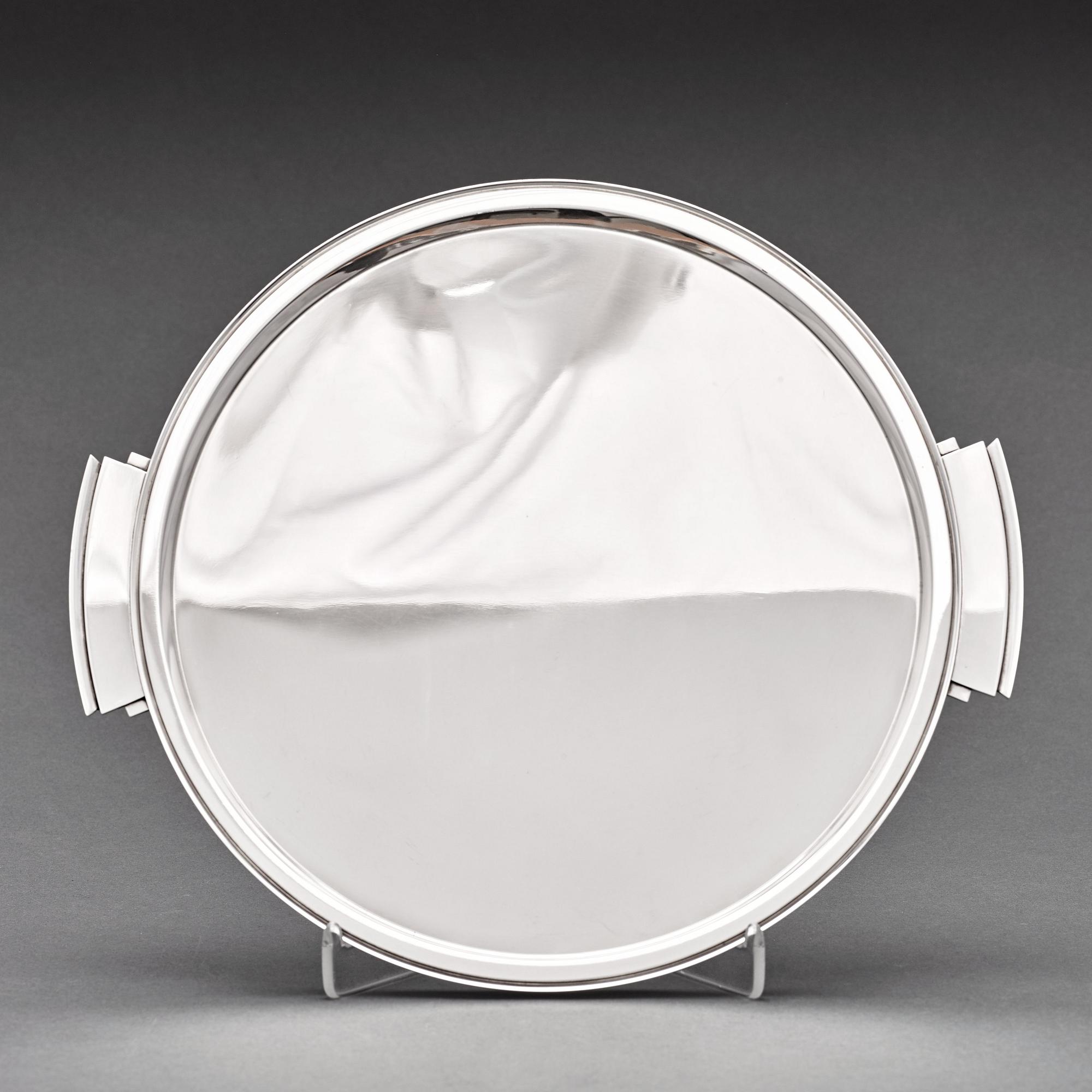 Harald Nielsen, bricka "Pyramid", Georg Jensen Köpenhamn 1945-77, sterling, design nr 600.