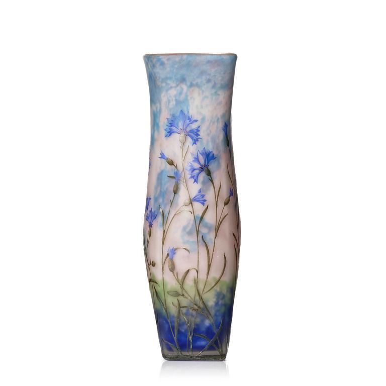 Daum Frères, an Art Nouveau cameo glass vase, Nancy, France.