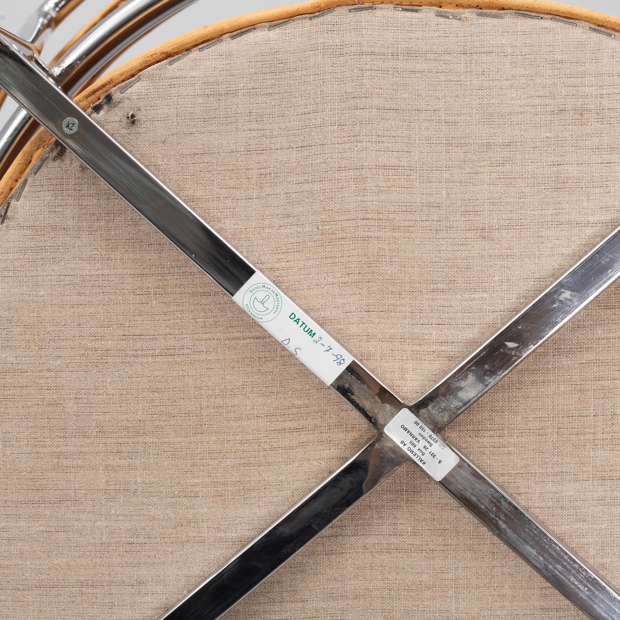 Gunnar Asplund, karmstolar 3 st., "GA1", Källemo, efter 1988.