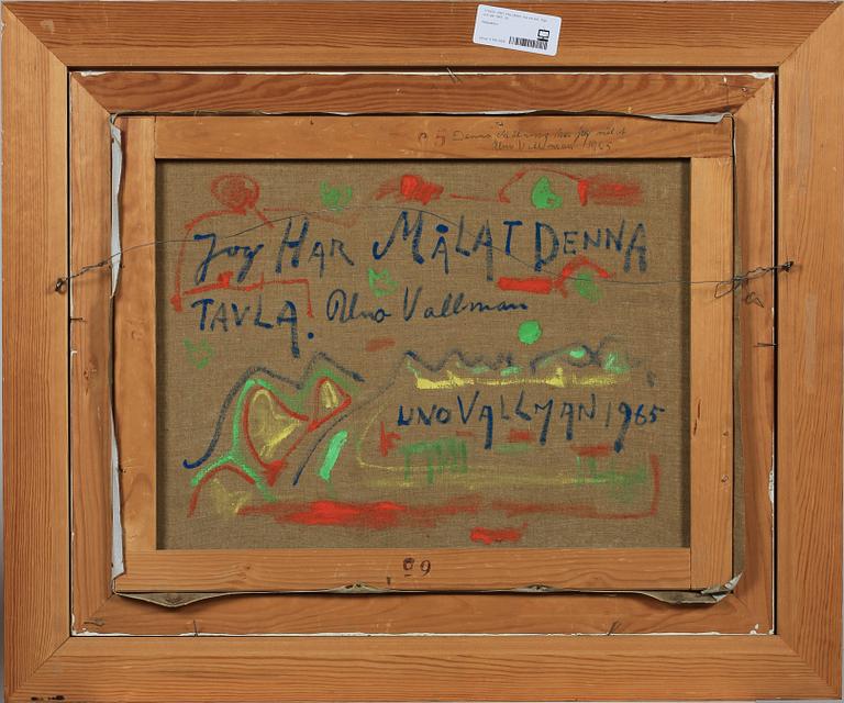 UNO VALLMAN, olja på duk. Sign och dat 1965.