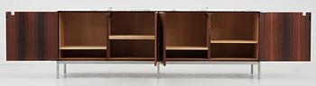 A Florence Knoll palisander and white marbel sideboard, Knoll International, USA 1960's.