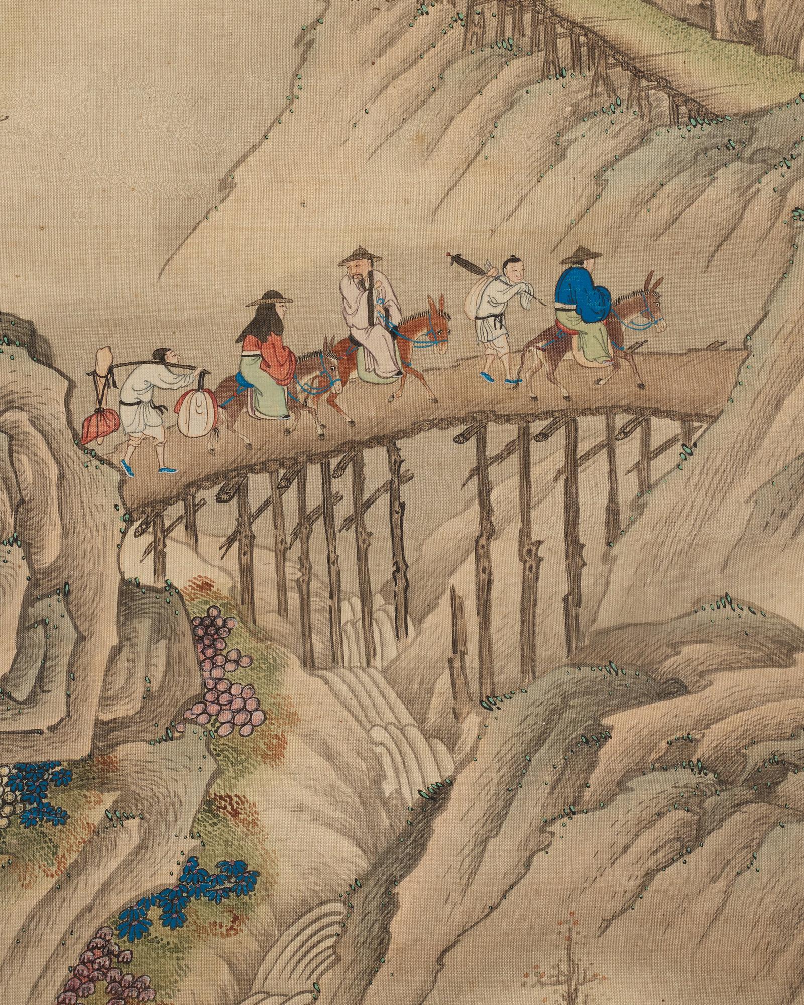 Okänd konstnär, akvarell och tusch på siden, Qingdynastin, 1800-tal.