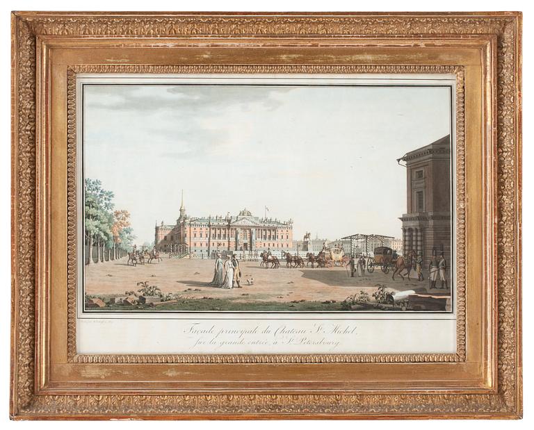 Benjamin Patersson After, "Facade principale du Chateau St. Michel sur la grande entrée à St. Petersbourg".