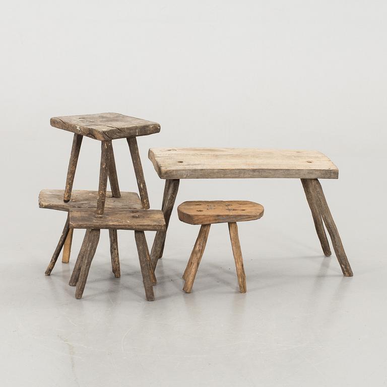 FIVE STOOLS.