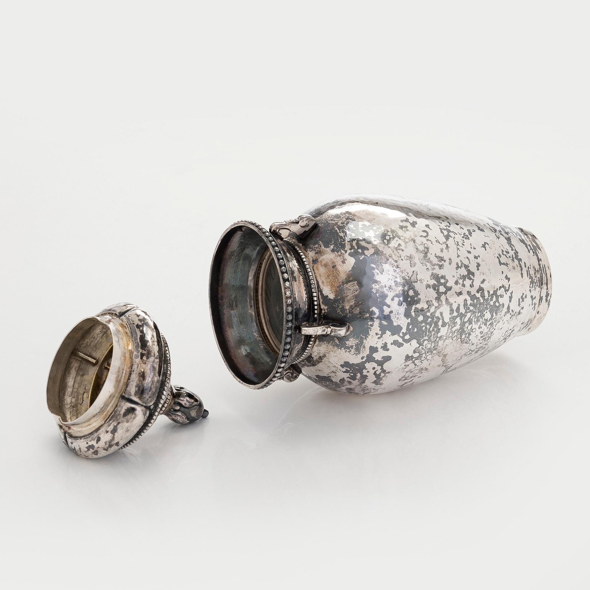 Sockerruska, silver, Thorvald Nielsen Meier, Köpenhamn, Danmark, 1920.