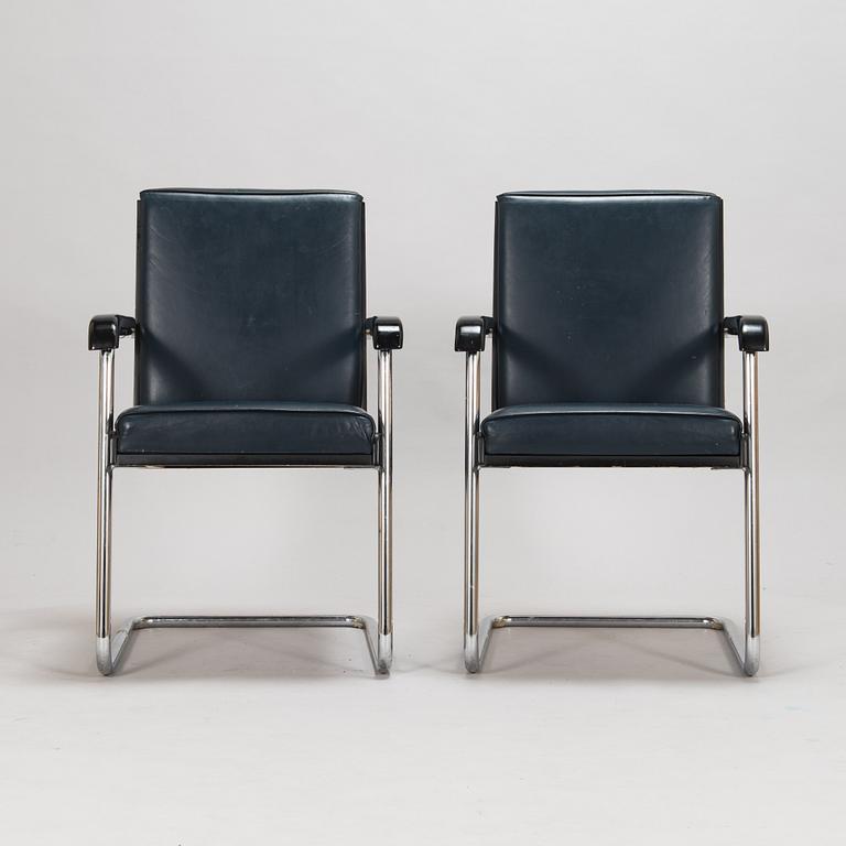 Kaisa Blomstedt, A set of six 1980s armchairs, Post Deco Collection. The model '8170' designed for Adelta, Finland 1987.