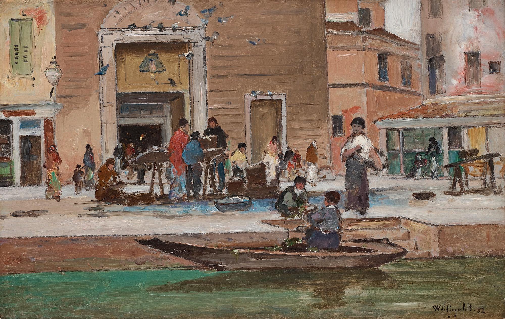 Wilhelm von Gegerfelt, Veneitian piazza.
